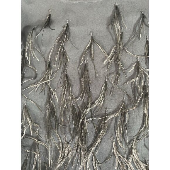 J Crew Feather-Embellished Tank Top in Chiffon Sz XXS - Picture 5 of 10